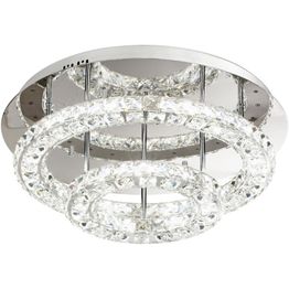 LED-plafondi Toneria Ø 550x220 mm kromi kristalli
