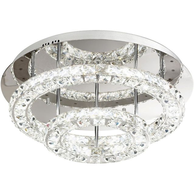 LED-plafondi Toneria Ø 550x220 mm kromi kristalli