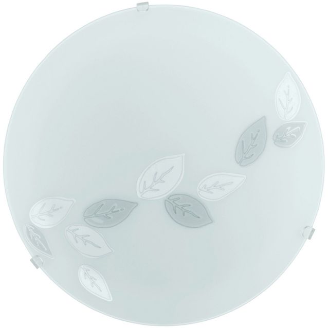 Plafondi Mars Ø 245 mm valkoinen/ kuvioitu lehdillä