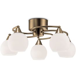 Plafondi Sessak Iris 5-osainen K11010-5A  Ø 50 cm metalli antiikkimessinki