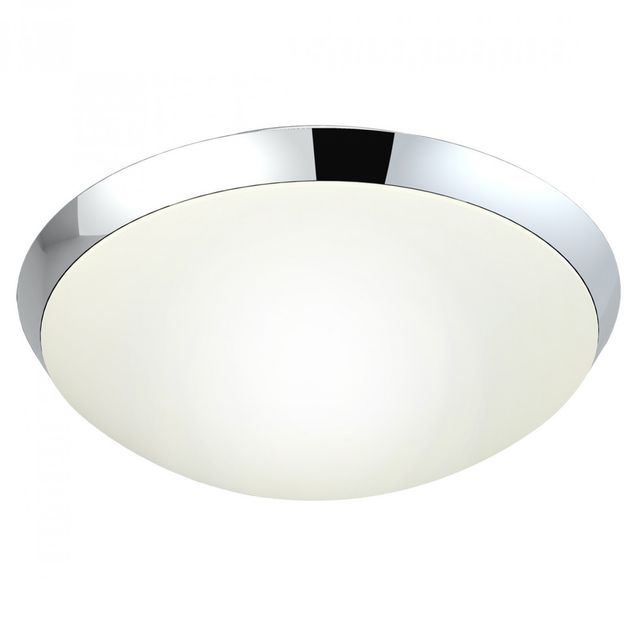Plafondi Siracusa IP44 Ø 284x105 mm kromi/valkoinen