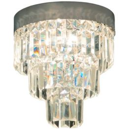 Plafondi Aneta Lighting Belissa IP44 Ø 250x250 mm kromi, kirkas lasi