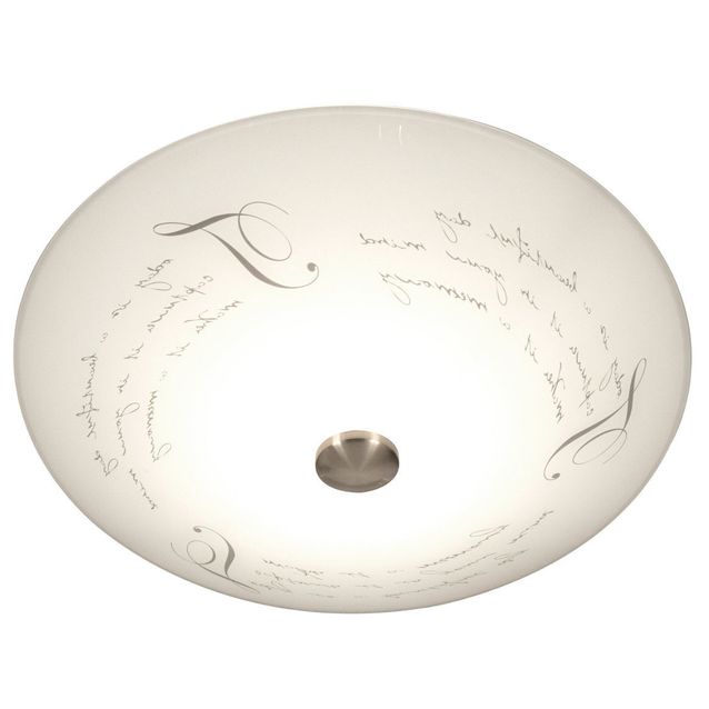 Plafondi Aneta Skrift Ø 340x140 mm satiinilasi, teräs