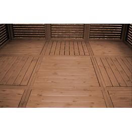 Pleksipaviljongin 4x4m lattia