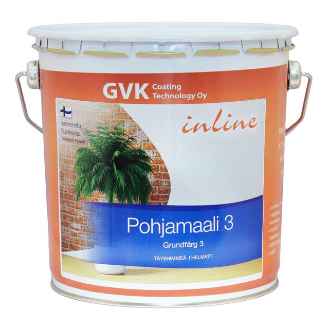 Pohjamaali Inline 3 täyshimmeä 2.7 l valkoinen