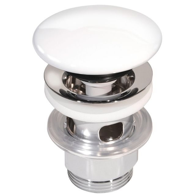 Pohjaventtiili Gustavsberg Estetic, ylivuotosuojalla, valkoinen