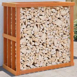 Polttopuuteline ulos vahanruskea 109x52x106 cm, mänty