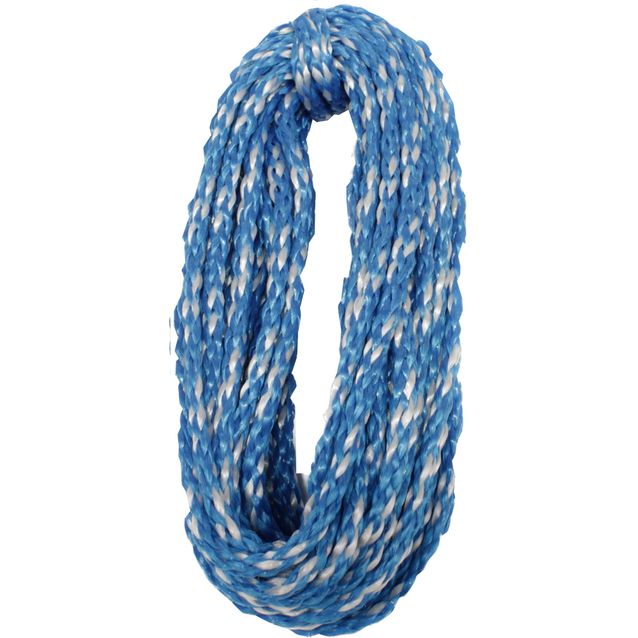 Polypropeeniköysi Piippo palmikoitu, sin/valk, 8mm x 15m