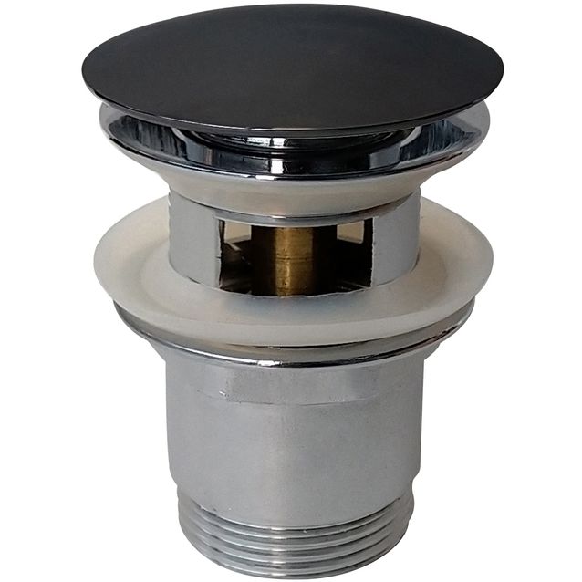 Pop-up pohjaventtiili Hafa, altaaseen ylivuotosuojalla, musta