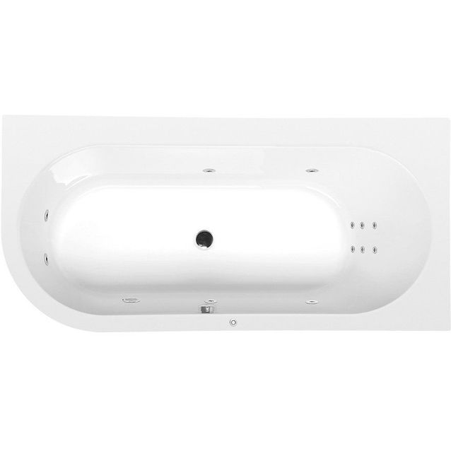 Poreamme Interia Astra R Hydro 1650x800x480 mm oikea 215 l valkoinen