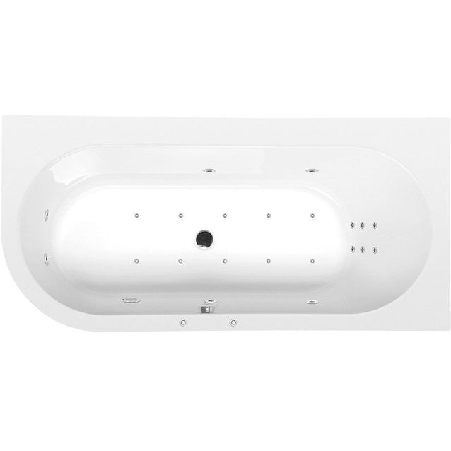 Poreamme Interia Astra R Hydro-Air 1650x800x480 mm oikea 215 l valkoinen