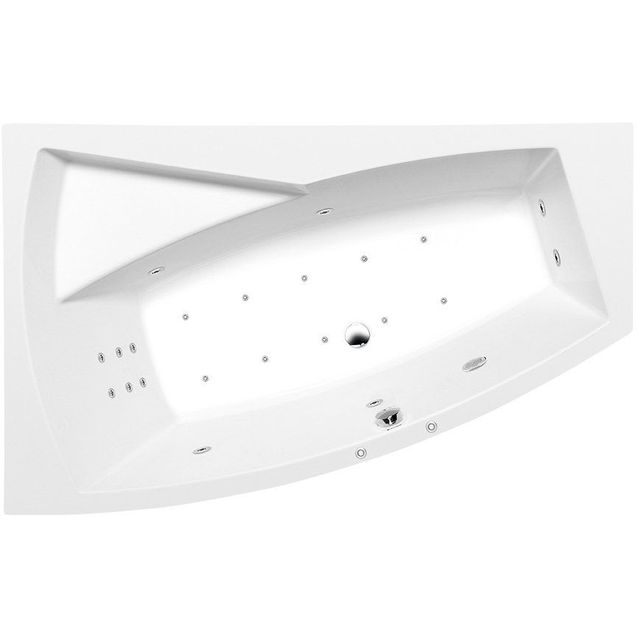 Poreamme Interia Evia L Hydro-Air 1600x1000x470 mm vasen 230 l valkoinen