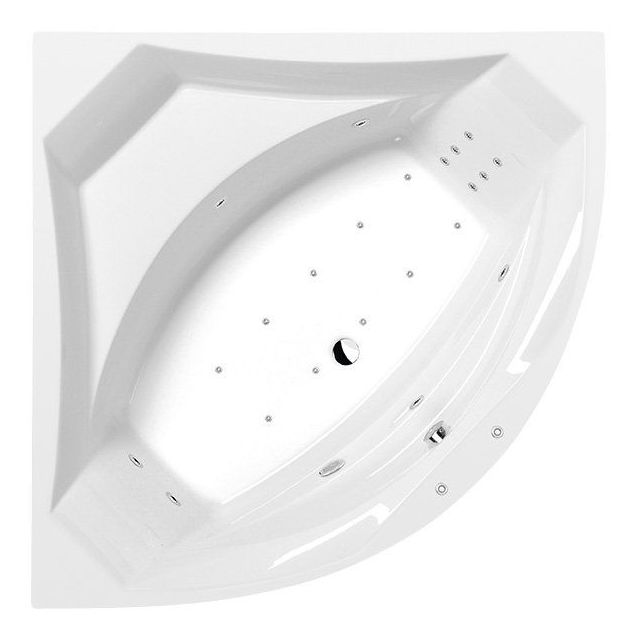 Poreamme Interia Rosana Hydro-Air 1400x1400x490 mm 290 l valkoinen