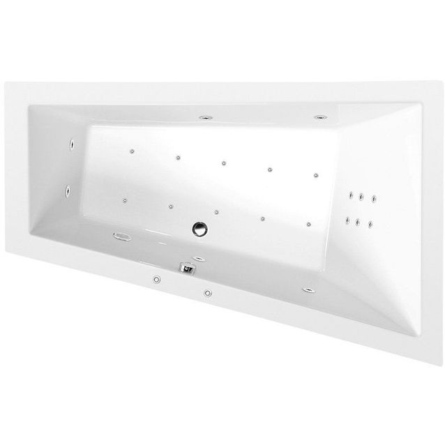 Poreamme Interia Triangl R Hydro-Air 1800x1200x500 mm oikea 350 l valkoinen