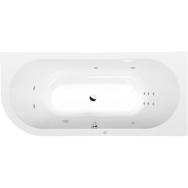 Poreamme Interia Viva R Hydro 1800x800x470 mm oikea 267 l valkoinen