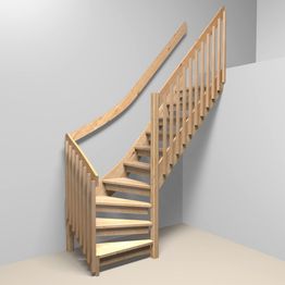 Porras Lappiporras L1 kaiteilla korkeus 2500 mm