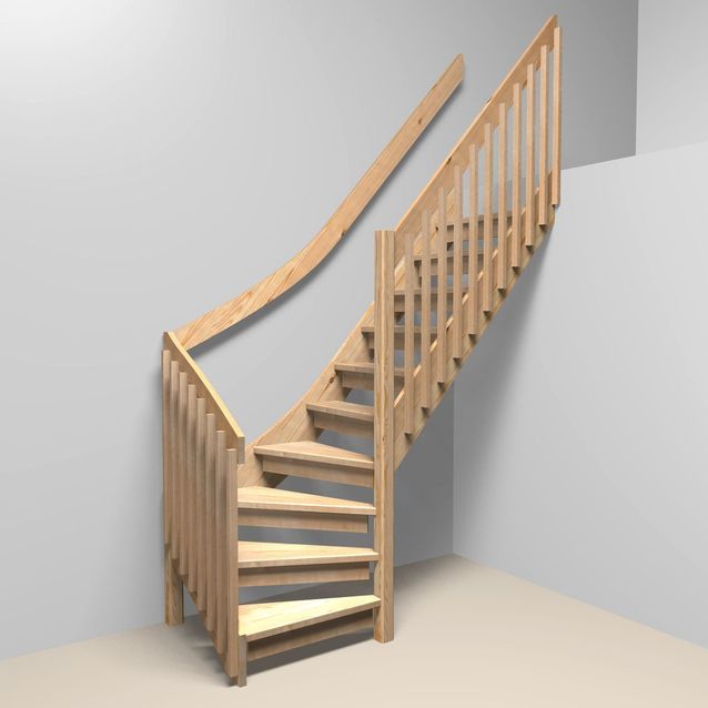 Porras Lappiporras L1 kaiteilla korkeus 2500 mm