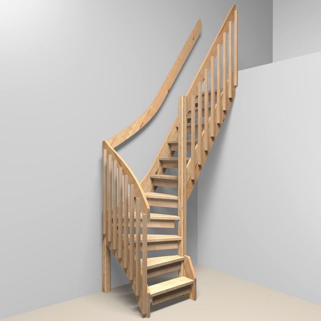 Porras Lappiporras L4 kaiteilla korkeus 2800 mm