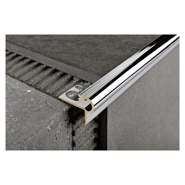 Porraskulmalista Progress Profiles Prostyle, 2,7m, 8mm, kiiltävä rst