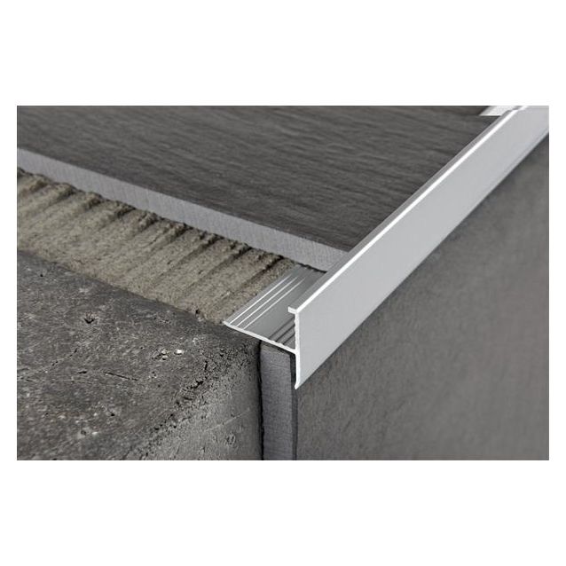 Porraskulmalista Progress Profiles Protermstep ALL, 2,7m, 8/10mm, anodisoitu hopea