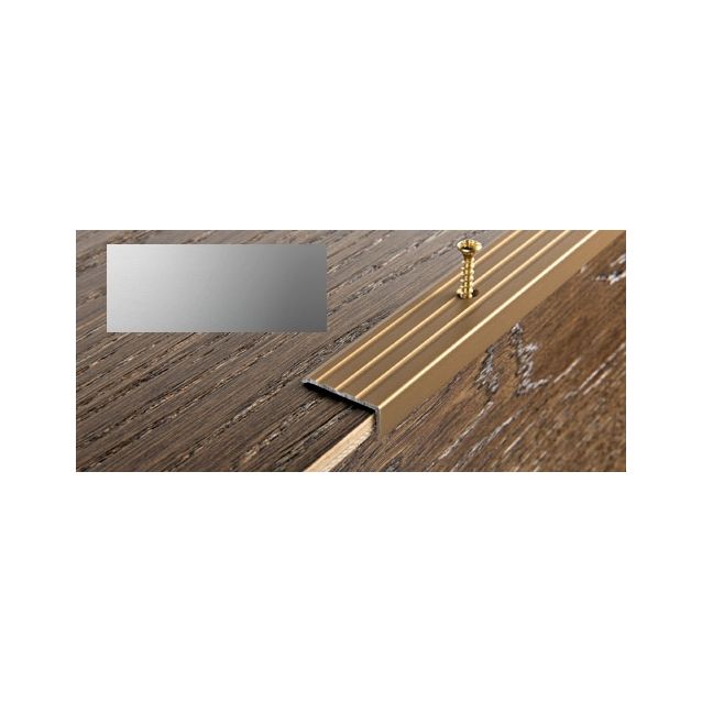 Porraskulmalista Progress Profiles Prowalk, 2,7m, 25mm, 20mm, ruuvikiinnitettävä, anodisoitu hopea