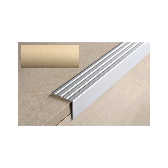 Porraskulmalista Progress Profiles Prowalk, 2,7m, 30mm, liimakiinnitettävä, pronssi