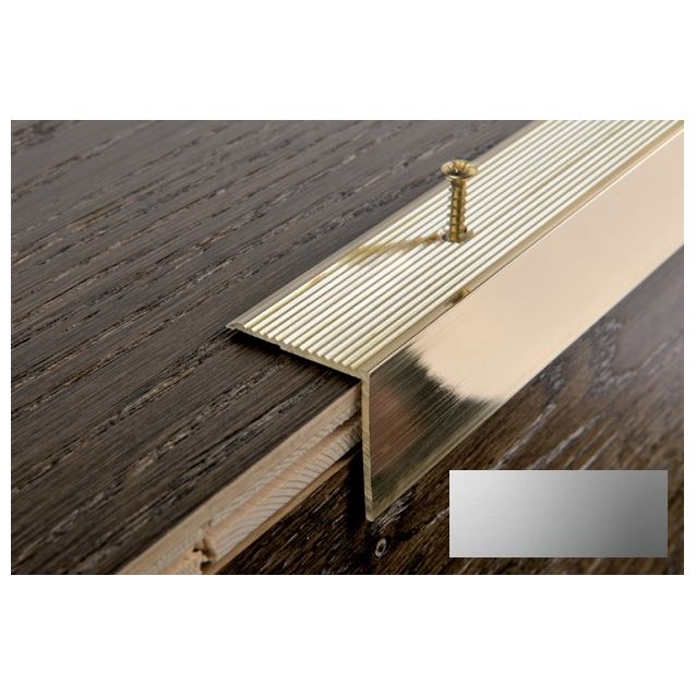 Porraskulmalista Progress Profiles Prowalk, 2,7m, 30mm, ruuvikiinnitettävä, anodisoitu hopea