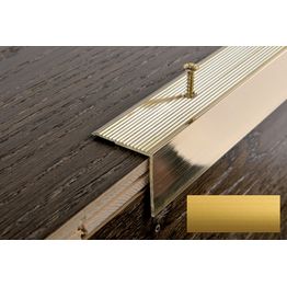 Porraskulmalista Progress Profiles Prowalk 2,7m 30mm ruuvikiinnitettävä anodisoitu kulta