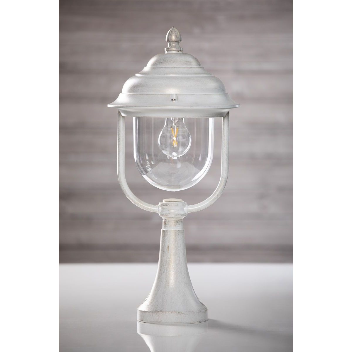 Porttivalaisin Noor Kello Ø240x520 mm valkoinen/kulta