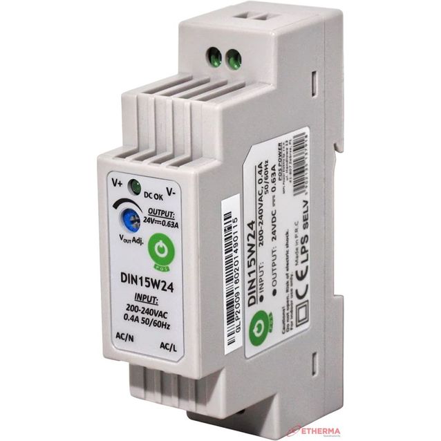 Teholähde POS DIN24, 24VDC IP20, eri tehoja