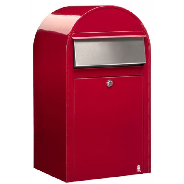 Postilaatikko Bobi Grande 60x32x27 cm punainen RAL3001 rst-luukku 