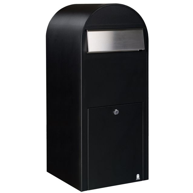 Postilaatikko Bobi Jumbo 80x32x35 cm musta RAL9005 rst-luukku 