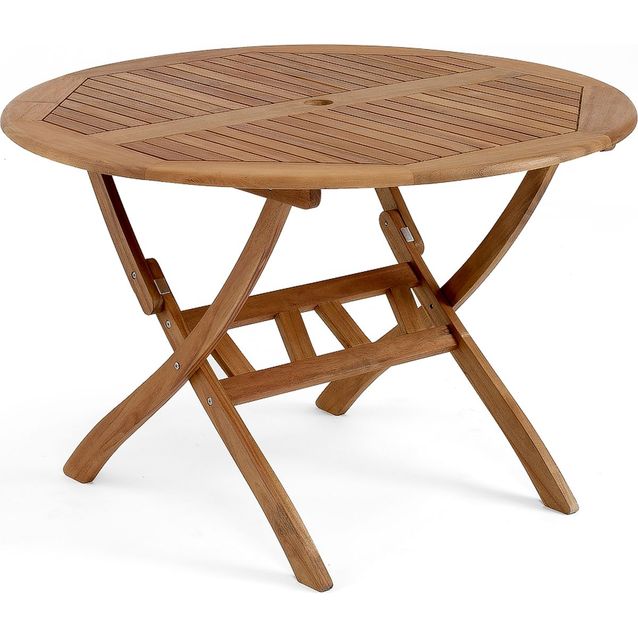 Pöytä Everton taitettava Ø110cm ruskea