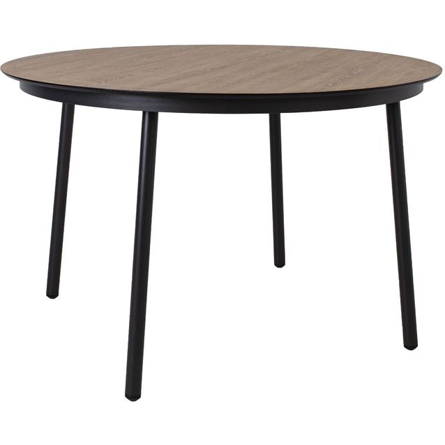 Pöytä Home4you Helsinki Ø120cm ruskea/musta