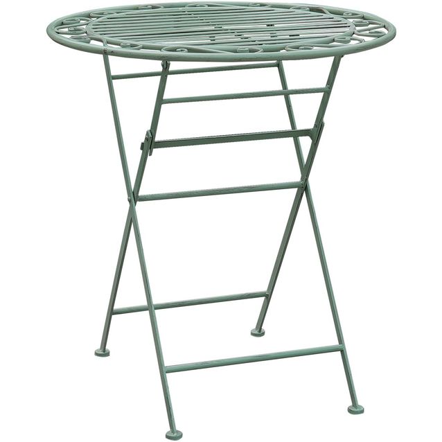 Pöytä Home4you Mint Ø70 cm taitettava antiikinvihreä