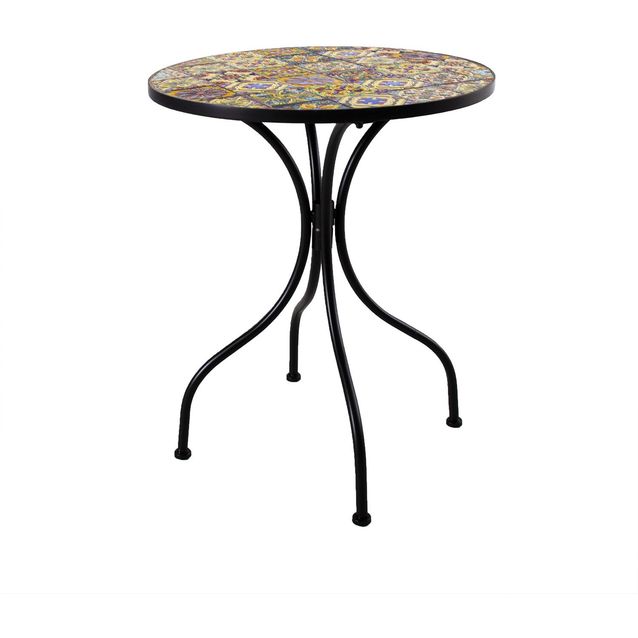 Pöytä Home4you Morocco Ø60 cm musta