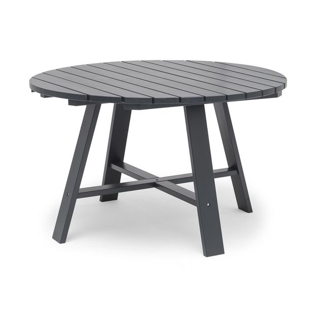 Pöytä Läckö Ø120 cm tummanharmaa