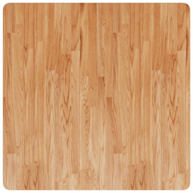 Pöytälevy neliö vaaleanruskea 80x80x1,5 cm käsitelty tammi (43004)