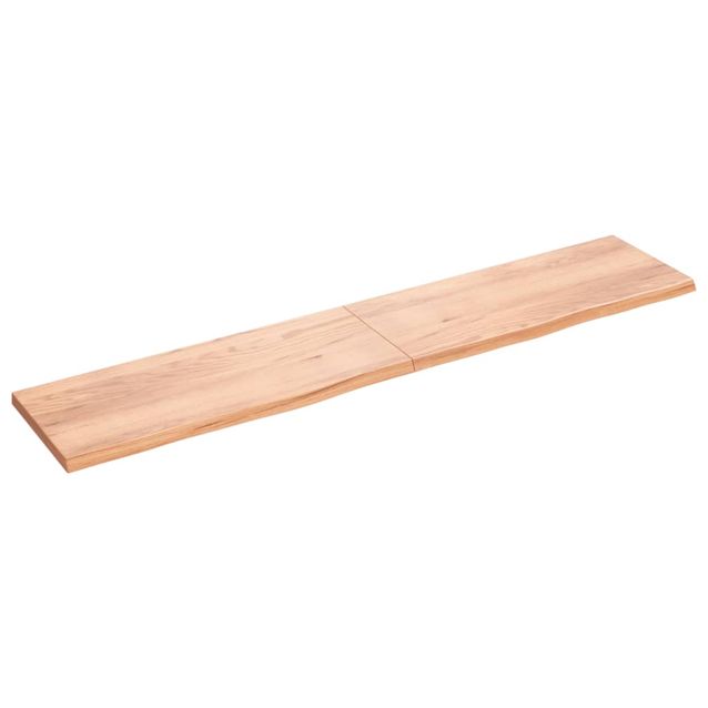 Pöytälevy vaaleanruskea 200x40x(2-4) cm käsitelty täystammi (56395)