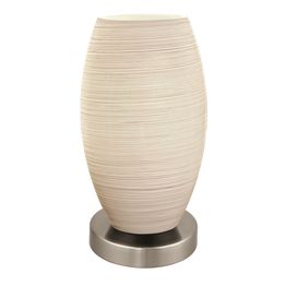 Pöytävalaisin Eglo Batista 3 40W Ø120x225 mm E27 IP20 harjattu teräs/valkoinen