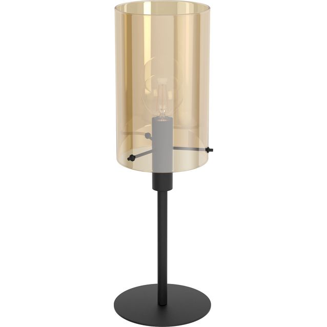 Pöytävalaisin Eglo Crystal&Design Polverara musta/meripihka