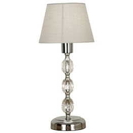 Pöytävalaisin Johanna Ø 160x340 mm kromi/valkoinen