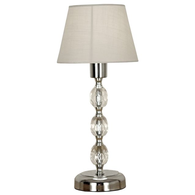 Pöytävalaisin Johanna Ø 160x340 mm kromi/valkoinen