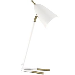 Pöytävalaisin Sessak Aiden mattavalkoinen/messinki