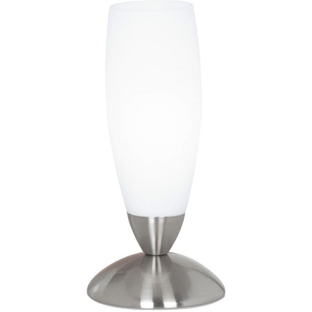 Pöytävalaisin Slim Ø 70x220 mm valkoinen/harjattu teräs