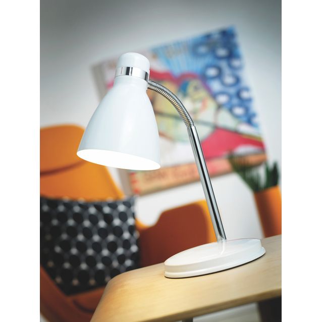 Pöytävalaisin Cyclone Ø 105x330 mm valkoinen