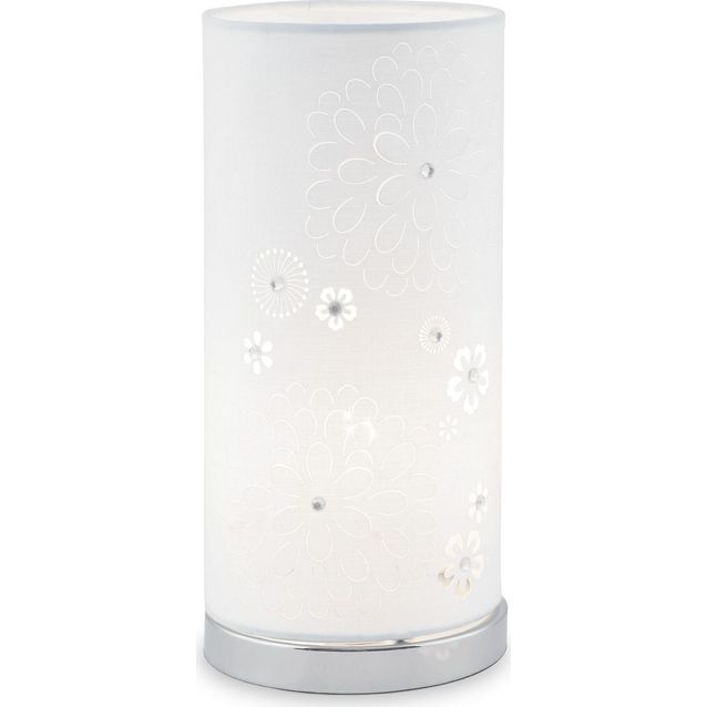 Pöytävalaisin Sessak Carina kromi/valkoinen/kirkas