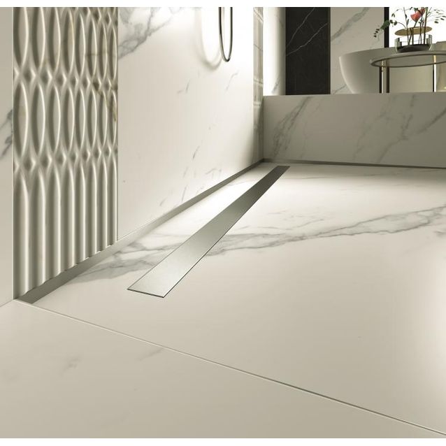 Linjalattiakaivo PP Drain Aqua + Flat Cover -kansi eri vaihtoehtoja