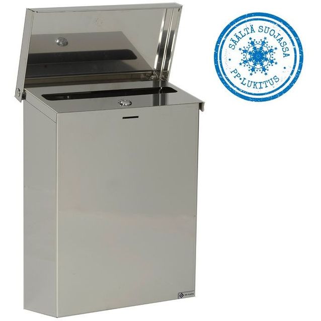 PATE Postilaatikko+välikansi ruostumaton teräs