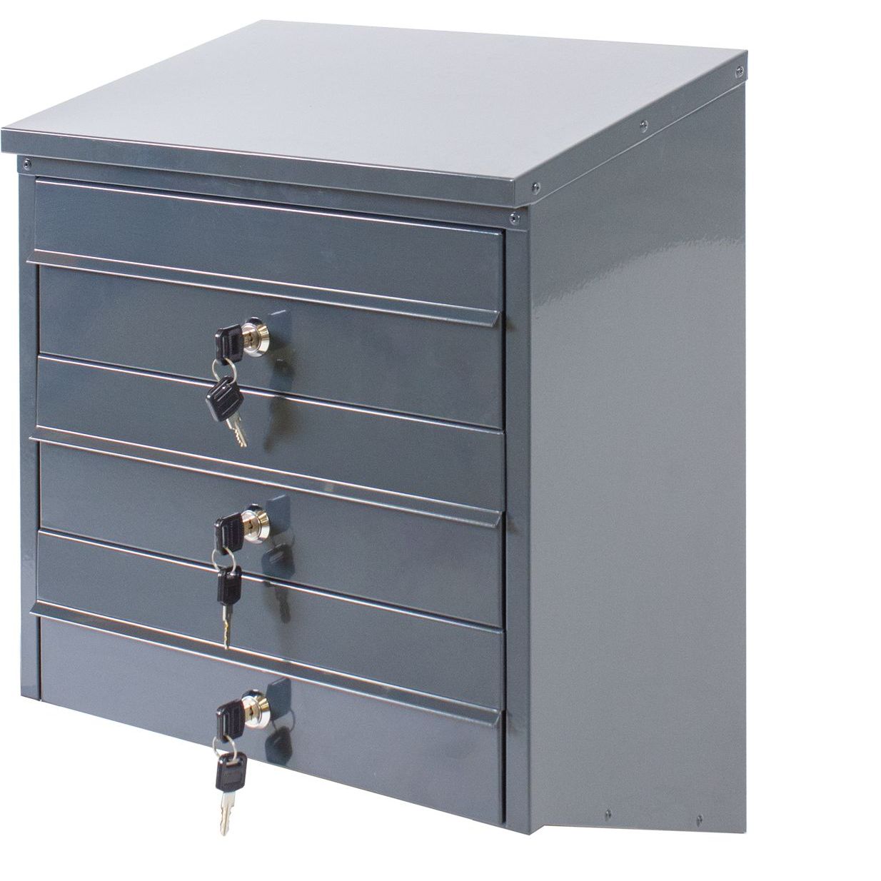 Ryhmäpostilaatikko PP-Tuote Pate ulko- ja sisäkäyttöön 3 laatikkoa